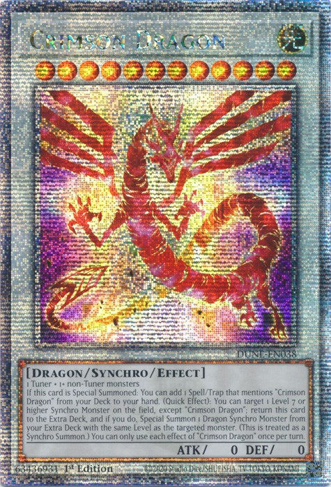 Crimson Dragon [DUNE-EN038] Quarter Century Secret Rare | Chromatic Games