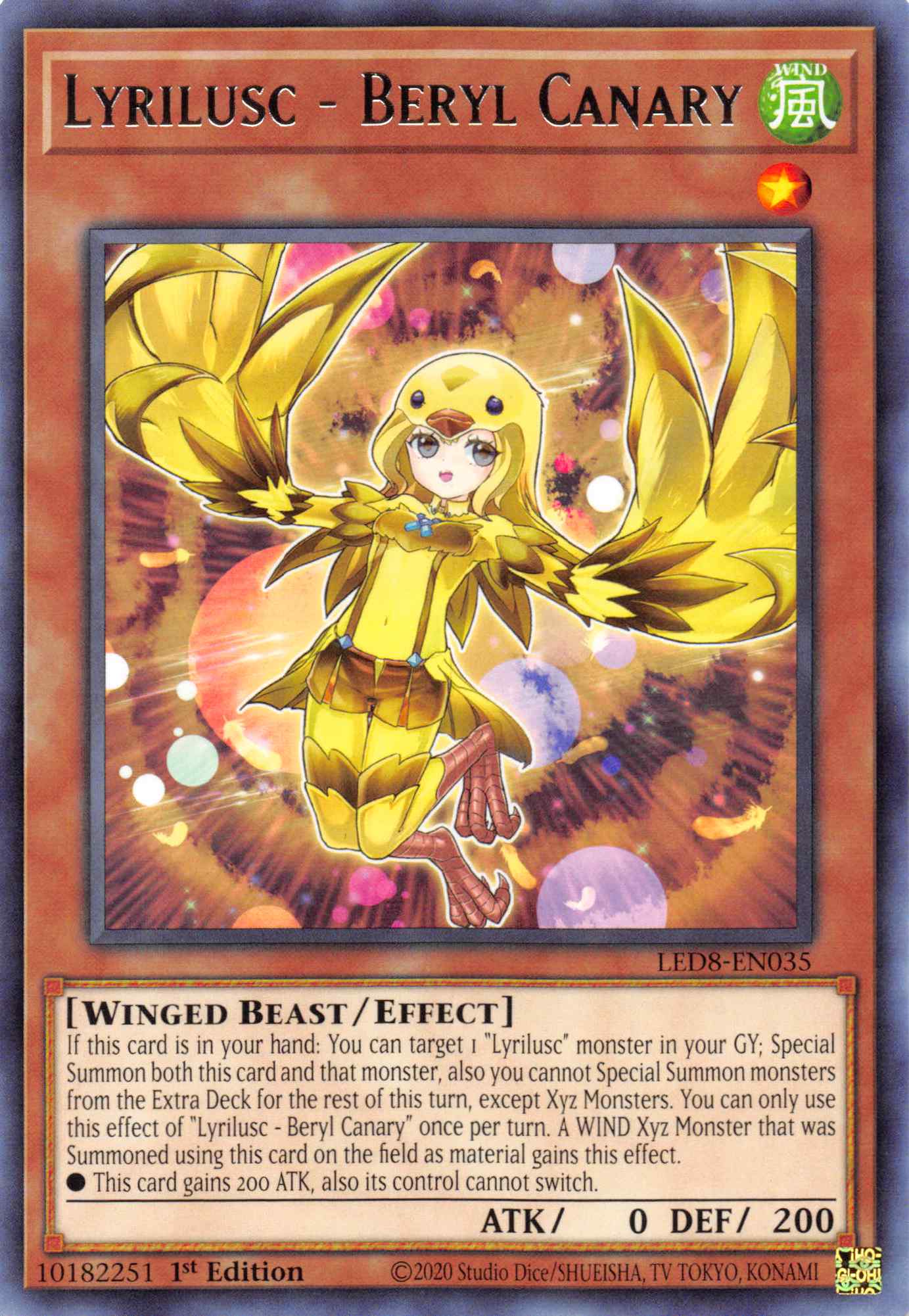 Lyrilusc - Beryl Canary [LED8-EN035] Rare | Chromatic Games