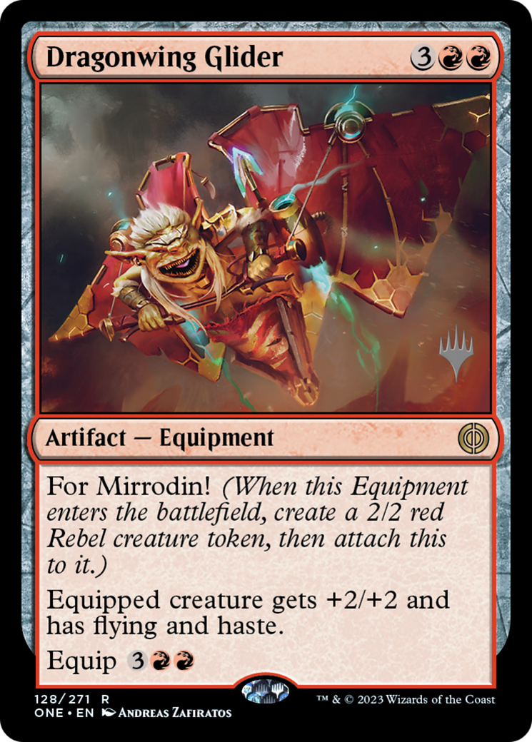 Dragonwing Glider (Promo Pack) [Phyrexia: All Will Be One Promos] | Chromatic Games