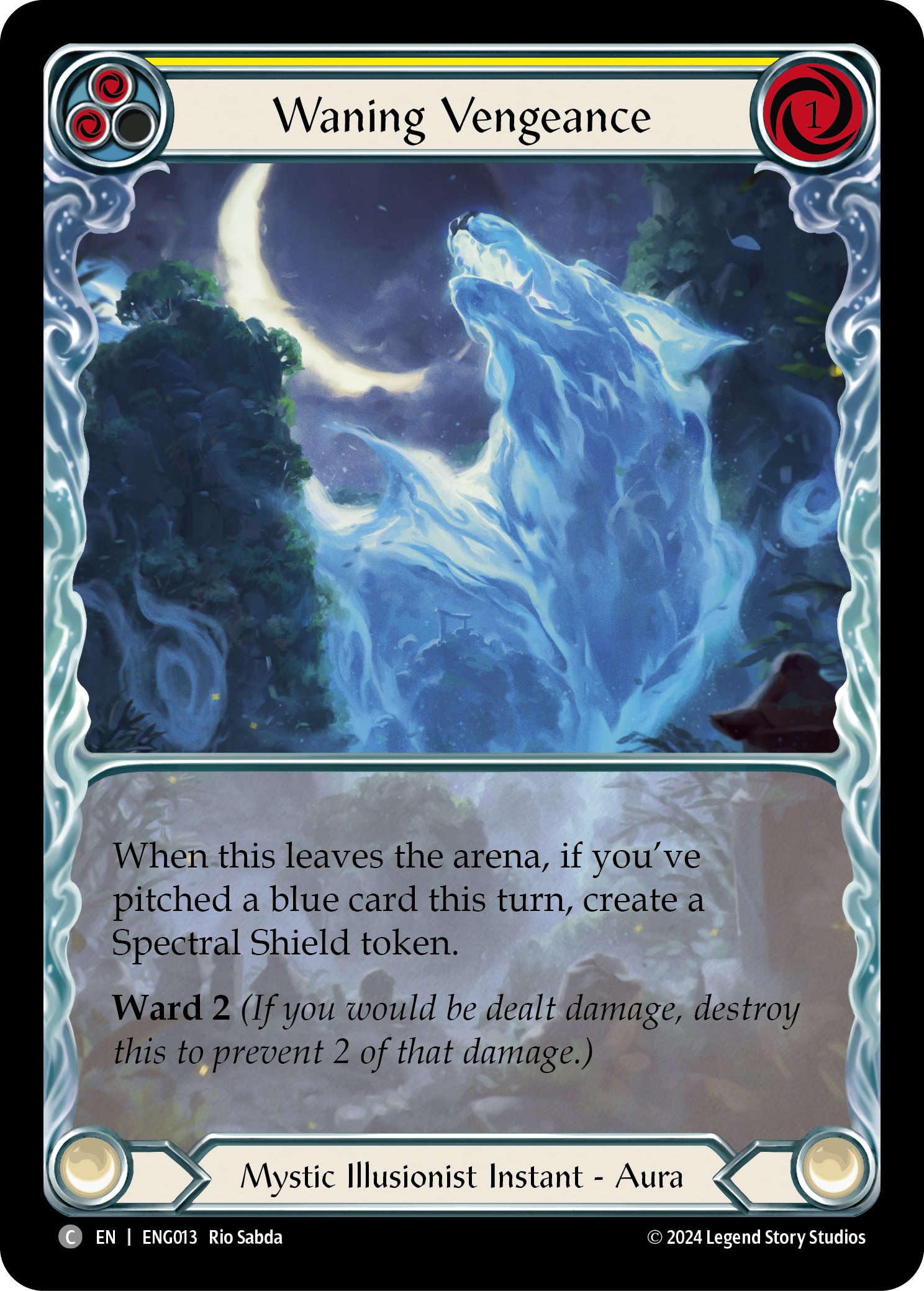 Waning Vengeance (Yellow) [ENG013] (Part the Mistveil Enigma Blitz Deck) | Chromatic Games