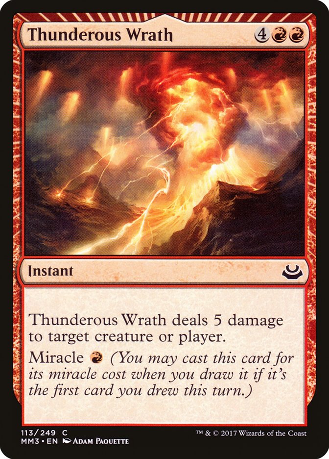 Thunderous Wrath 113/249 (Modern Masters 2017)  - Foil | Chromatic Games