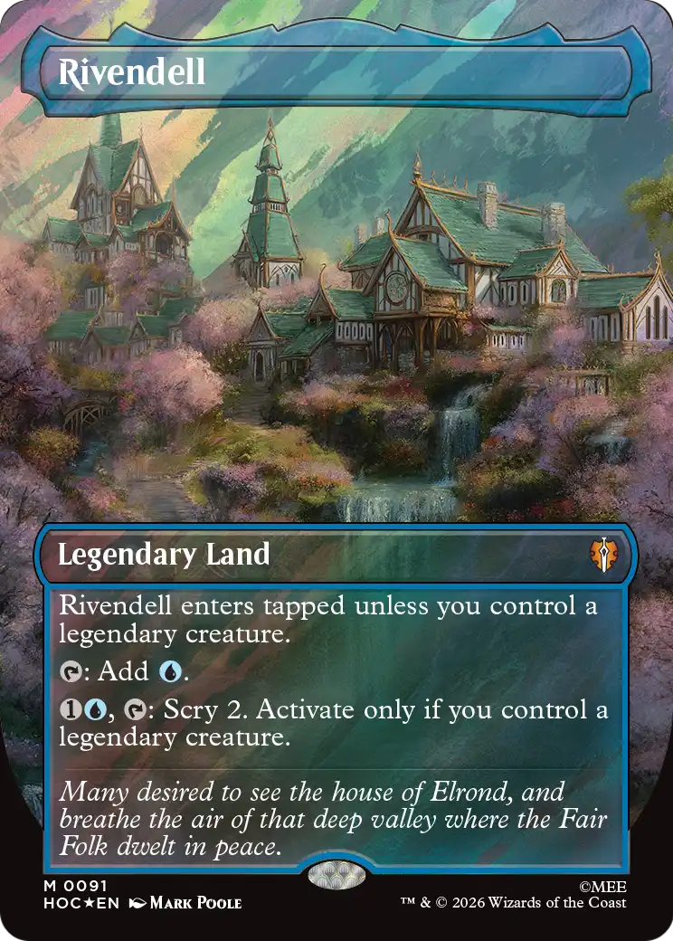 Rivendell (Borderless) (Surge Foil) [The Hobbit: Eternal-Legal] | Chromatic Games