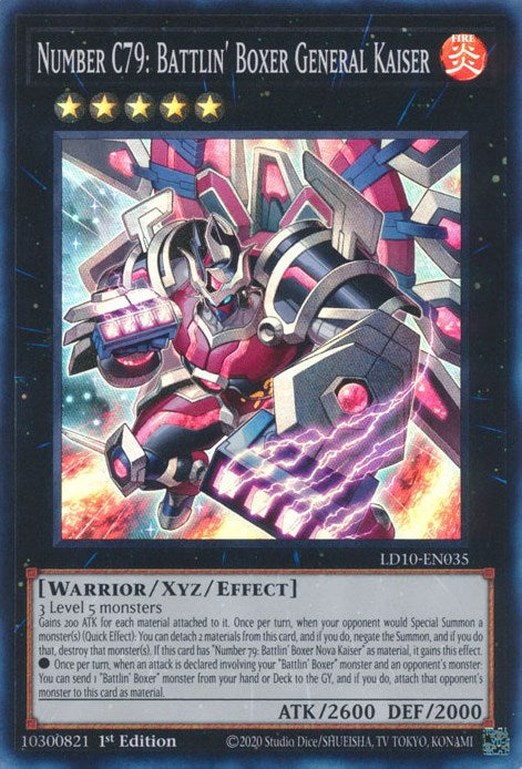 Number C79: Battlin' Boxer General Kaiser [LD10-EN035] Super Rare | Chromatic Games