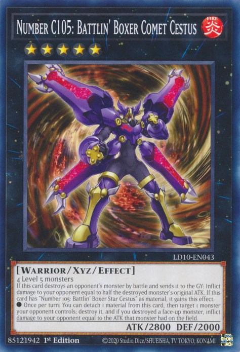 Number C105: Battlin' Boxer Comet Cestus [LD10-EN043] Common | Chromatic Games