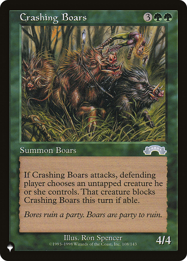 Crashing Boars [The List Reprints] | Chromatic Games