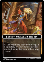 Bounty: Squeakers the Sly // Bounty Rules Double-Sided Token [Outlaws of Thunder Junction Commander Tokens] | Chromatic Games