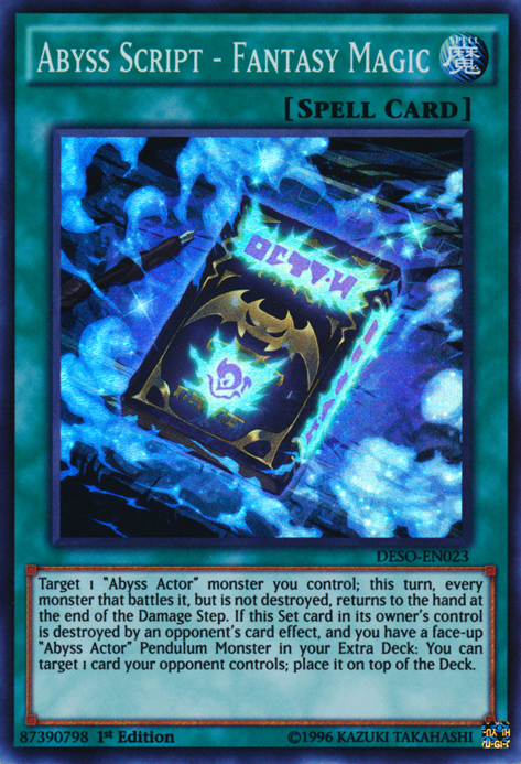 Abyss Script - Fantasy Magic [DESO-EN023] Super Rare | Chromatic Games