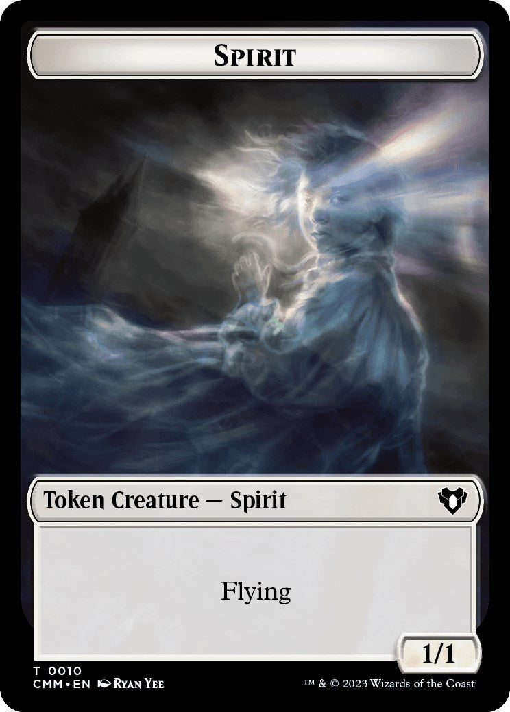 Spirit (0010) // Cat (0005) Double-Sided Token [Commander Masters Tokens] | Chromatic Games
