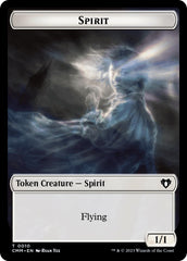 Spirit (0010) // Drake Double-Sided Token [Commander Masters Tokens] | Chromatic Games