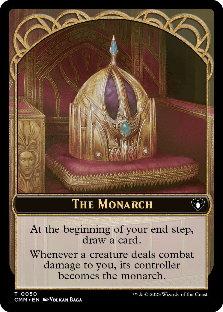 The Monarch // Elf Druid Double-Sided Token [Commander Masters Tokens] | Chromatic Games