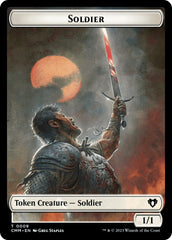 Soldier // Dragon (0020) Double-Sided Token [Commander Masters Tokens] | Chromatic Games