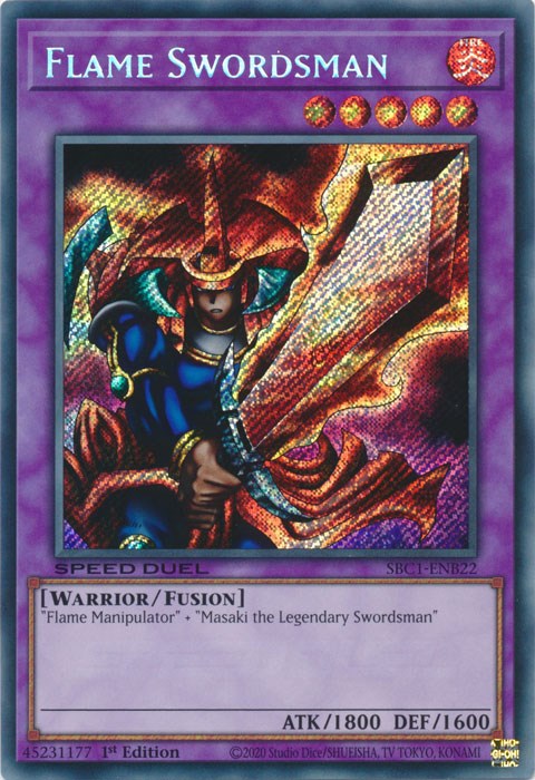 Flame Swordsman [SBC1-ENB22] Secret Rare | Chromatic Games