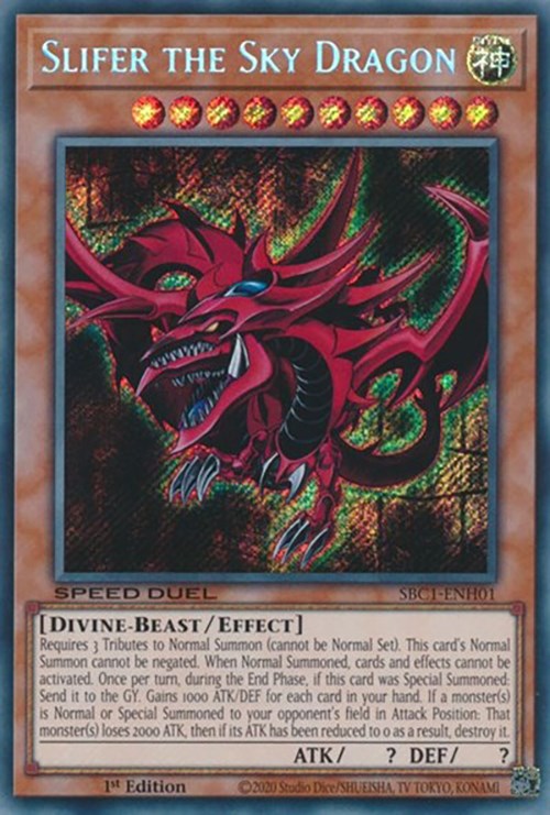 Slifer the Sky Dragon [SBC1-ENH01] Secret Rare | Chromatic Games