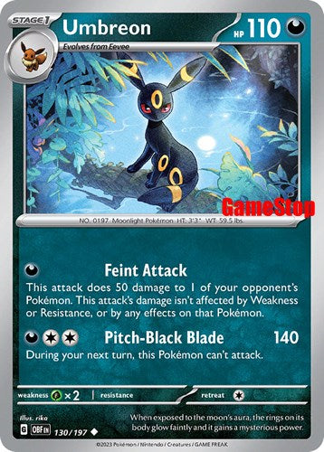 Umbreon (130/197) (GameStop Exclusive) [Scarlet & Violet: Black Star Promos] | Chromatic Games