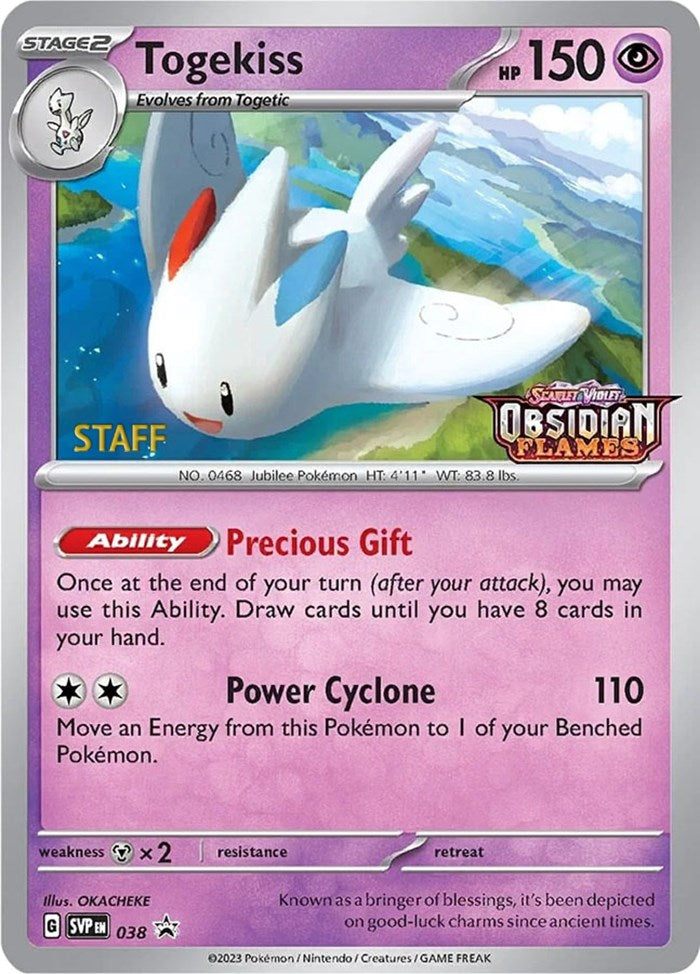 Togekiss (038) (Stamped) (Staff) [Scarlet & Violet: Black Star Promos] | Chromatic Games