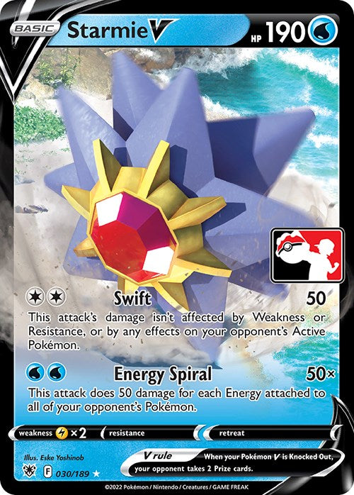 Starmie V (030/189) [Prize Pack Series Three] | Chromatic Games