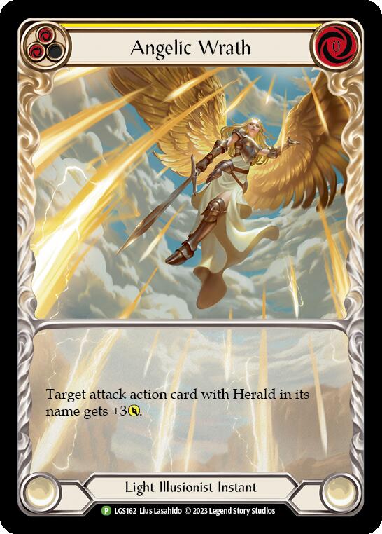 Angelic Wrath (Yellow) [LGS162] (Promo)  Rainbow Foil | Chromatic Games