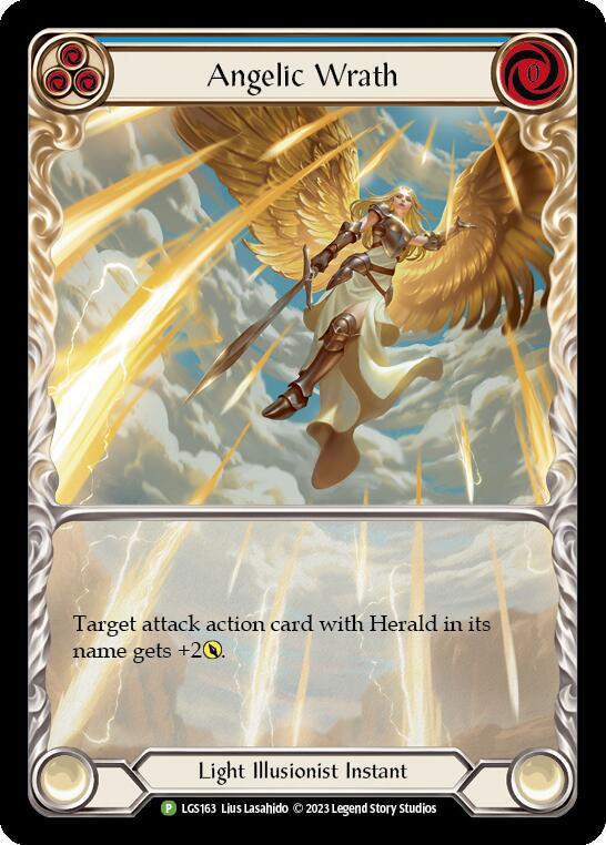 Angelic Wrath (Blue) [LGS163] (Promo)  Rainbow Foil | Chromatic Games