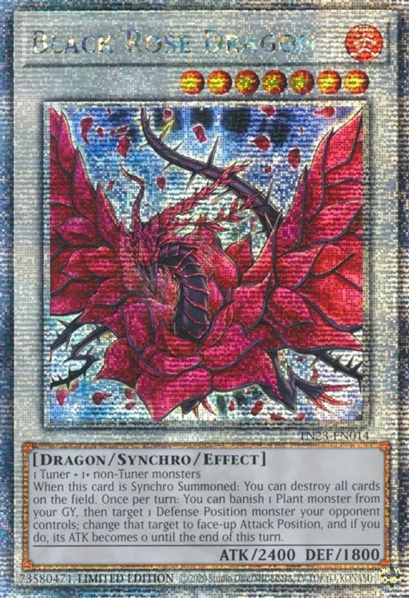Black Rose Dragon [TN23-EN014] Quarter Century Secret Rare | Chromatic Games