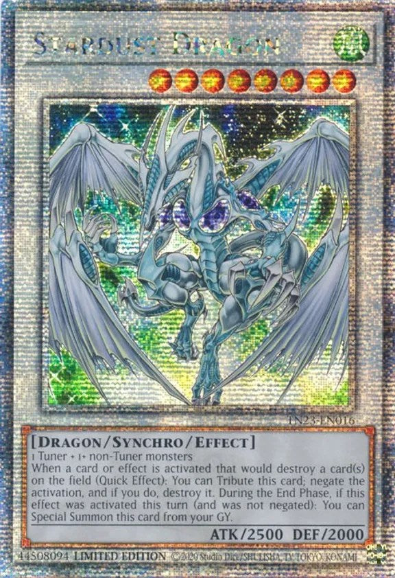 Stardust Dragon [TN23-EN016] Quarter Century Secret Rare | Chromatic Games