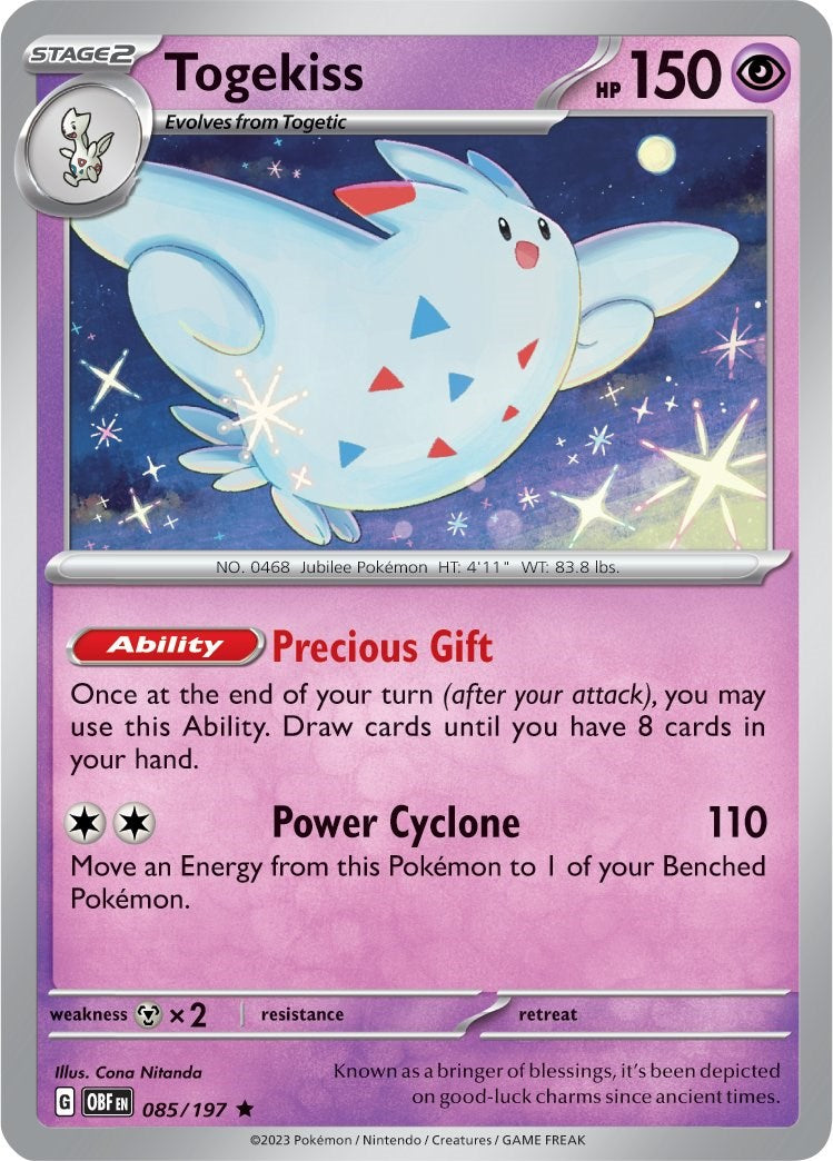 Togekiss (085/197) (Theme Deck Exclusive) [Scarlet & Violet: Obsidian Flames] | Chromatic Games