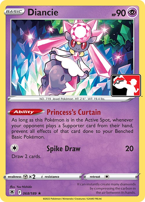 Diancie (068/189) [Prize Pack Series Three] | Chromatic Games