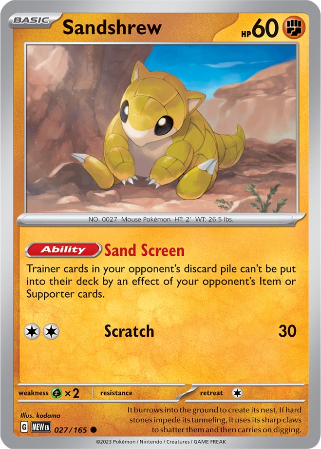 Sandshrew (027/165) [Scarlet & Violet: 151] | Chromatic Games