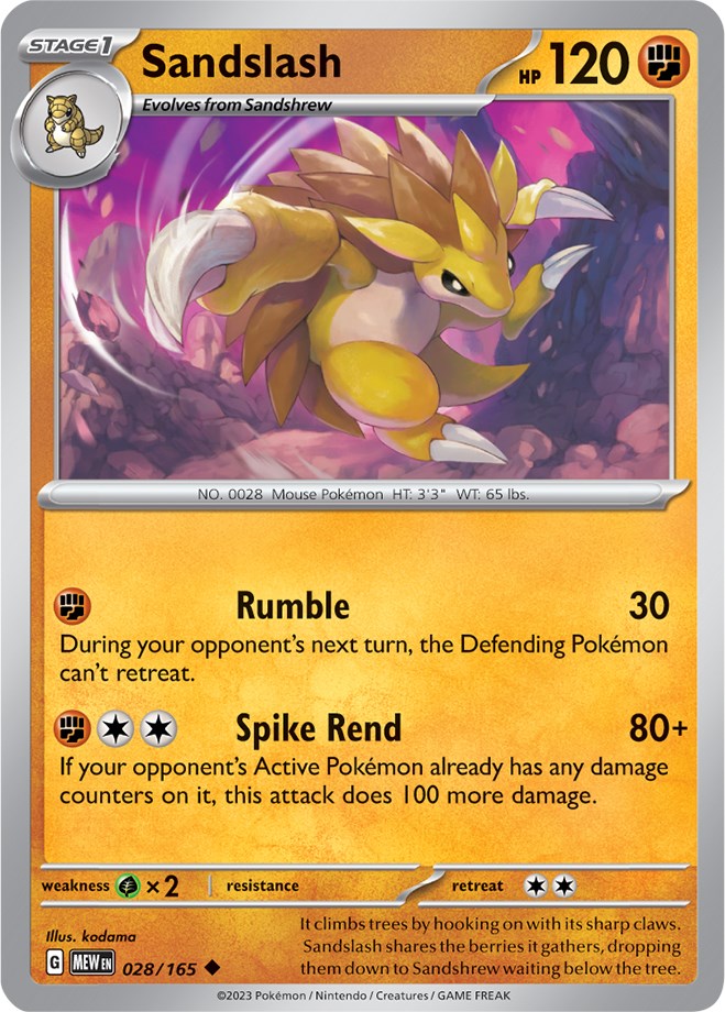 Sandslash (028/165) [Scarlet & Violet 151] | Chromatic Games