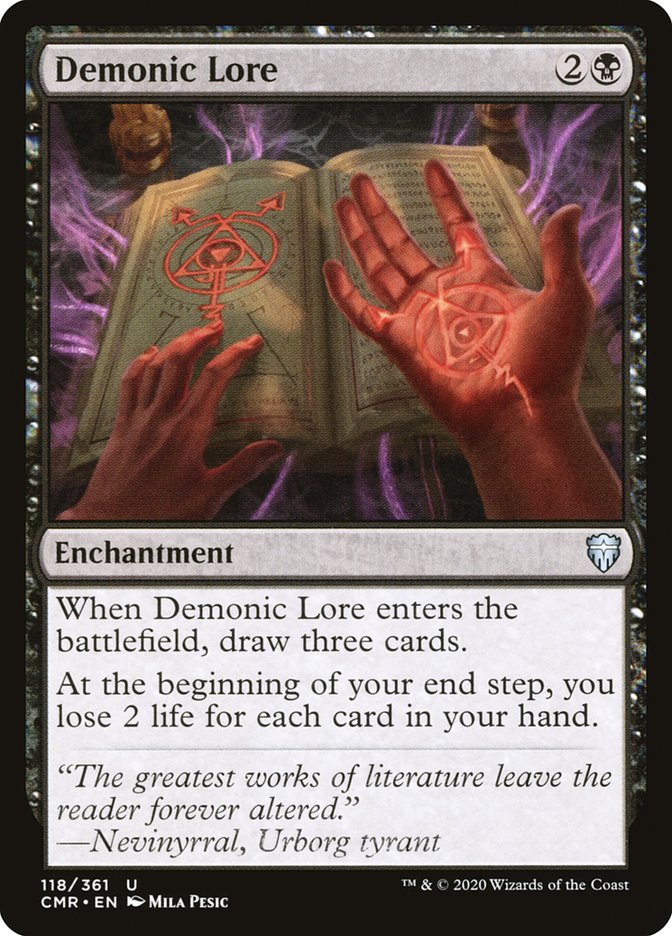 Demonic Lore 118 (Commander Legends)  | Chromatic Games