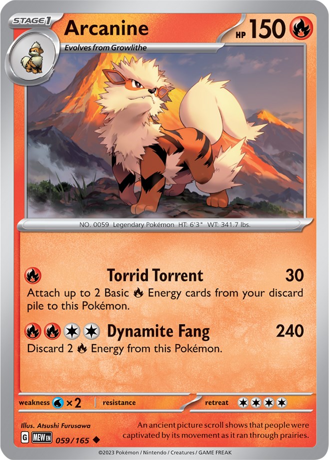 Arcanine (059/165) [Scarlet & Violet 151] | Chromatic Games