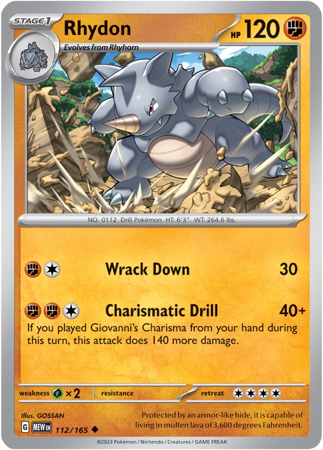 Rhydon (112/165) [Scarlet & Violet: 151] | Chromatic Games