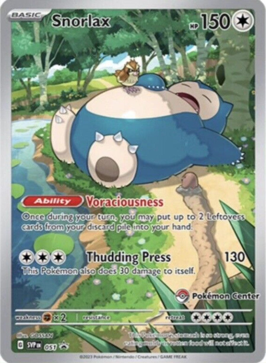 Snorlax (051) (Pokemon Center Exclusive) [Scarlet & Violet: Black Star Promos] | Chromatic Games