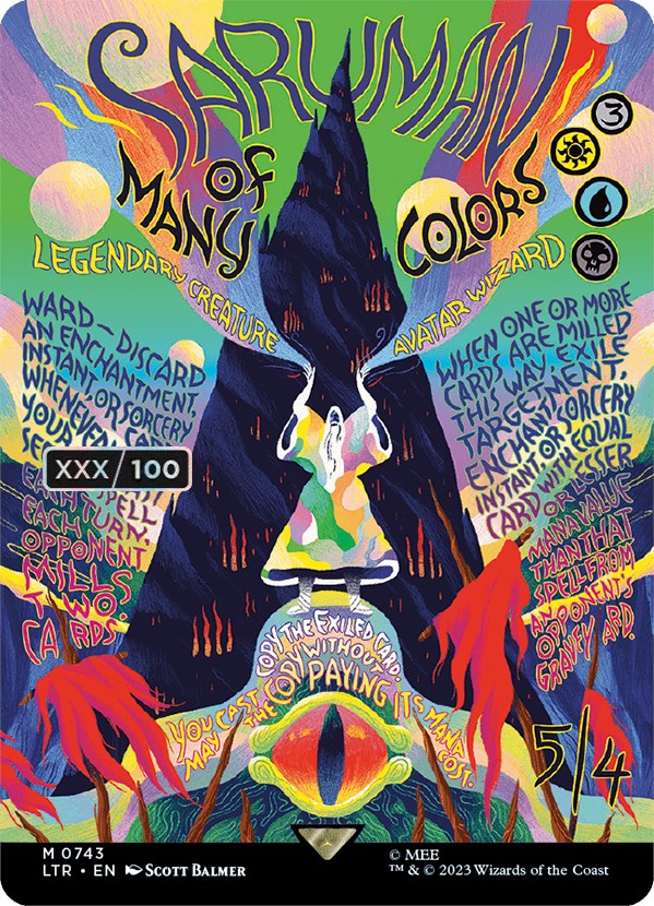 Saruman of Many Colors (Borderless Poster) (Serialized) [The Lord of the Rings: Tales of Middle-Earth] | Chromatic Games