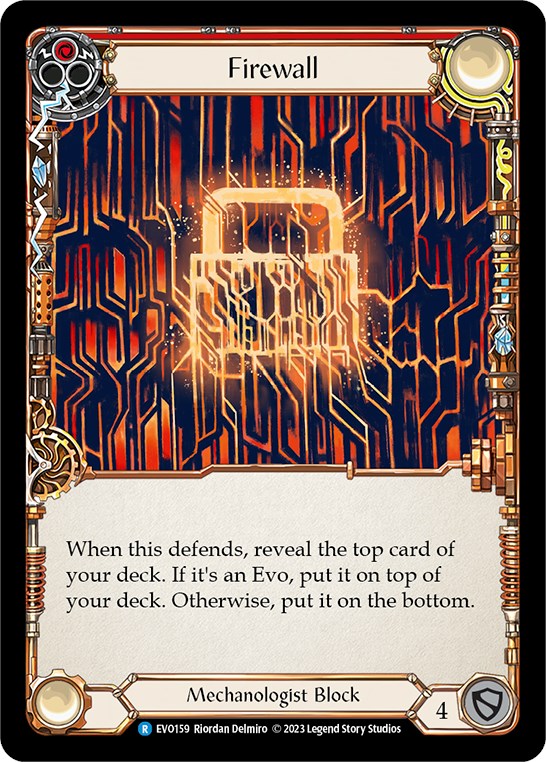 Firewall (Red) [EVO159] (Bright Lights)  Rainbow Foil | Chromatic Games