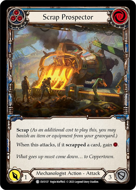 Scrap Prospector (Blue) [EVO137] (Bright Lights)  Rainbow Foil | Chromatic Games