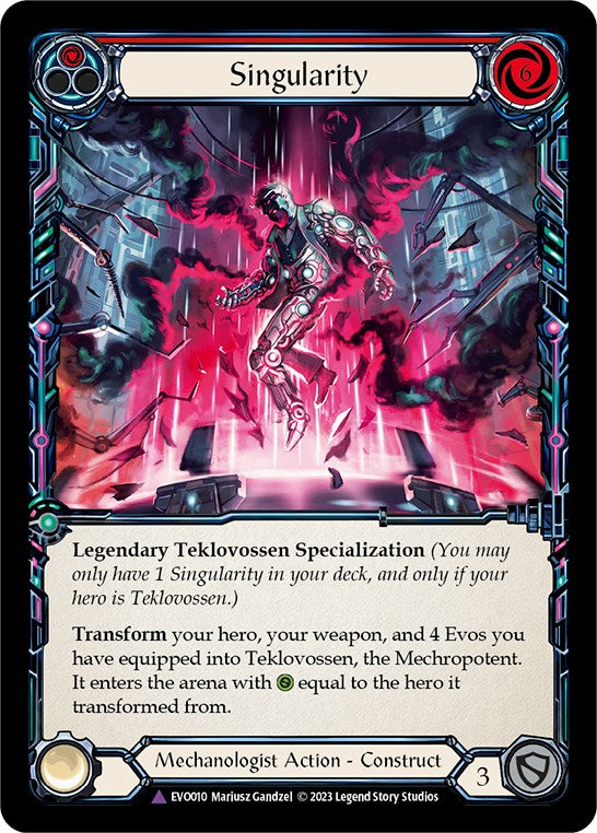 Singularity // Teklovossen, the Mechropotent (Cold Foil Marvel) [EVO010] (Bright Lights)  Cold Foil | Chromatic Games