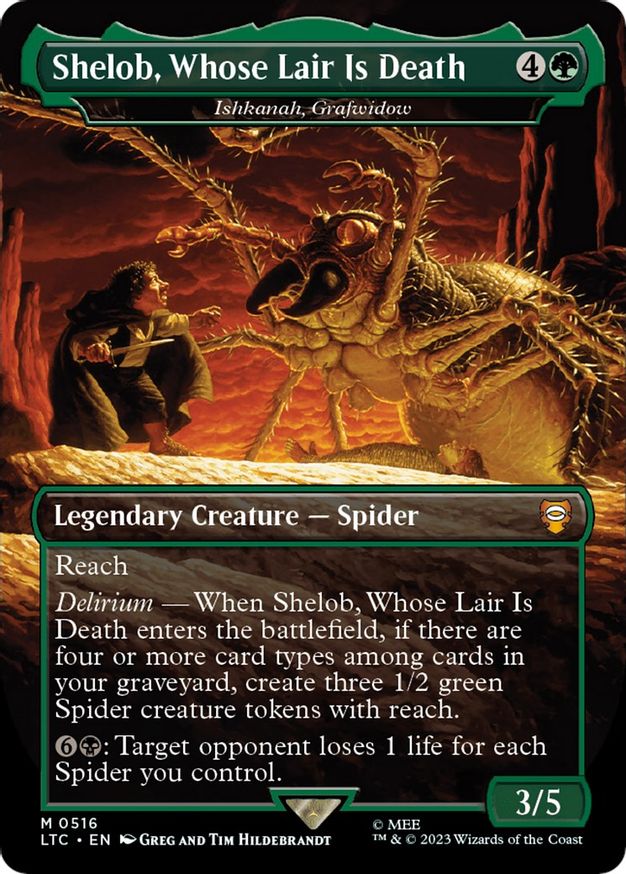 Shelob, Whose Lair Is Death - Ishkanah, Grafwidow (Borderless) [The Lord of the Rings: Tales of Middle-Earth Commander] | Chromatic Games