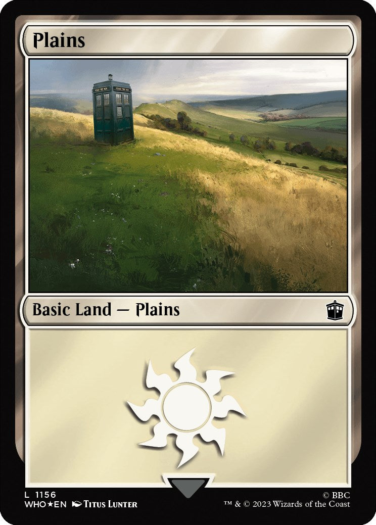 Plains (1156) (Surge Foil) [Doctor Who] | Chromatic Games