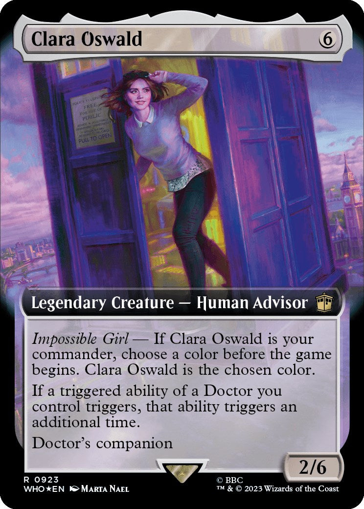 Clara Oswald (Extended Art) (Surge Foil) [Doctor Who] | Chromatic Games