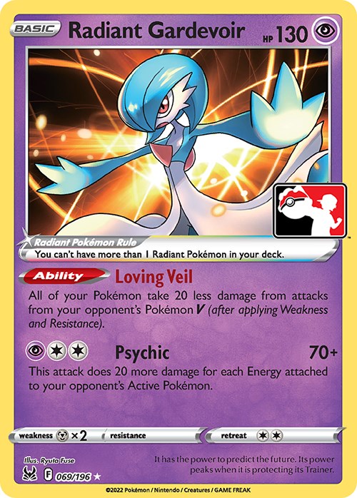 Radiant Gardevoir (069/196) [Prize Pack Series Three] | Chromatic Games