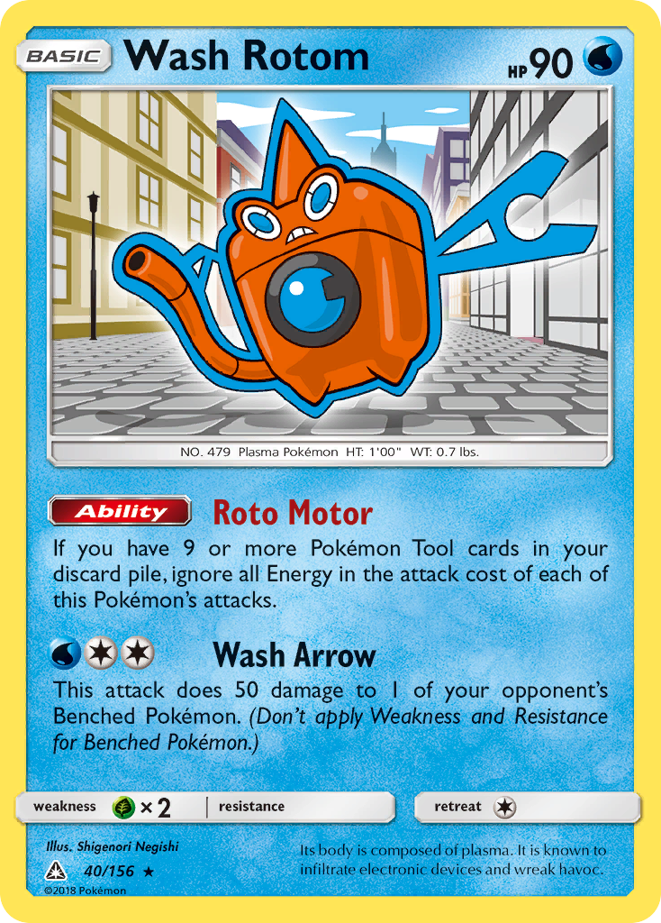 Wash Rotom (40/156) [Sun & Moon: Ultra Prism] | Chromatic Games