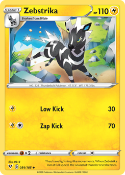Zebstrika (054/185) [Sword & Shield: Vivid Voltage] | Chromatic Games