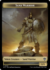 Plant // Sand Warrior Double-Sided Token [Outlaws of Thunder Junction Commander Tokens] | Chromatic Games