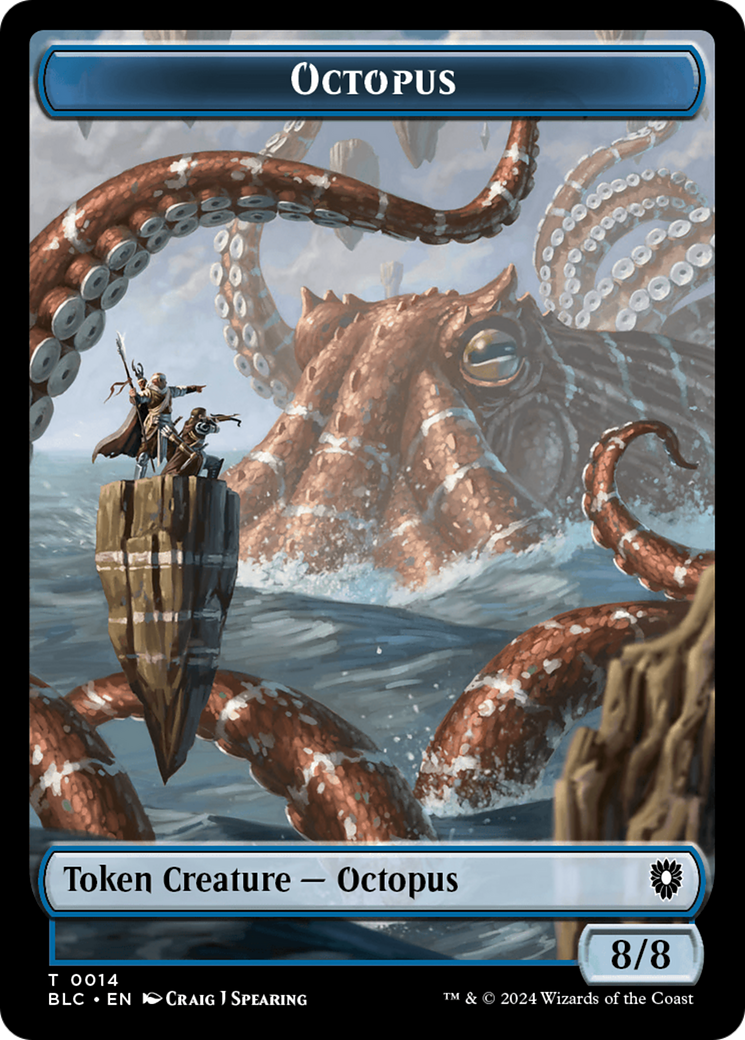 Octopus // Rabbit Double-Sided Token [Bloomburrow Commander Tokens] | Chromatic Games