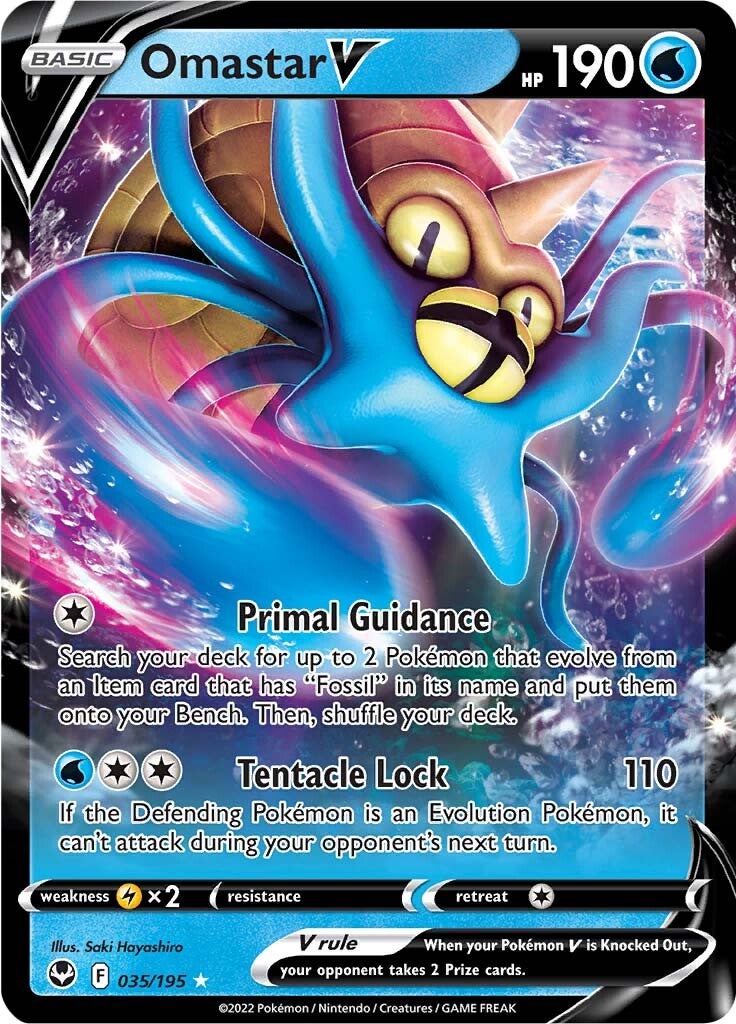 Omastar V (035/195) [Sword & Shield: Silver Tempest] | Chromatic Games