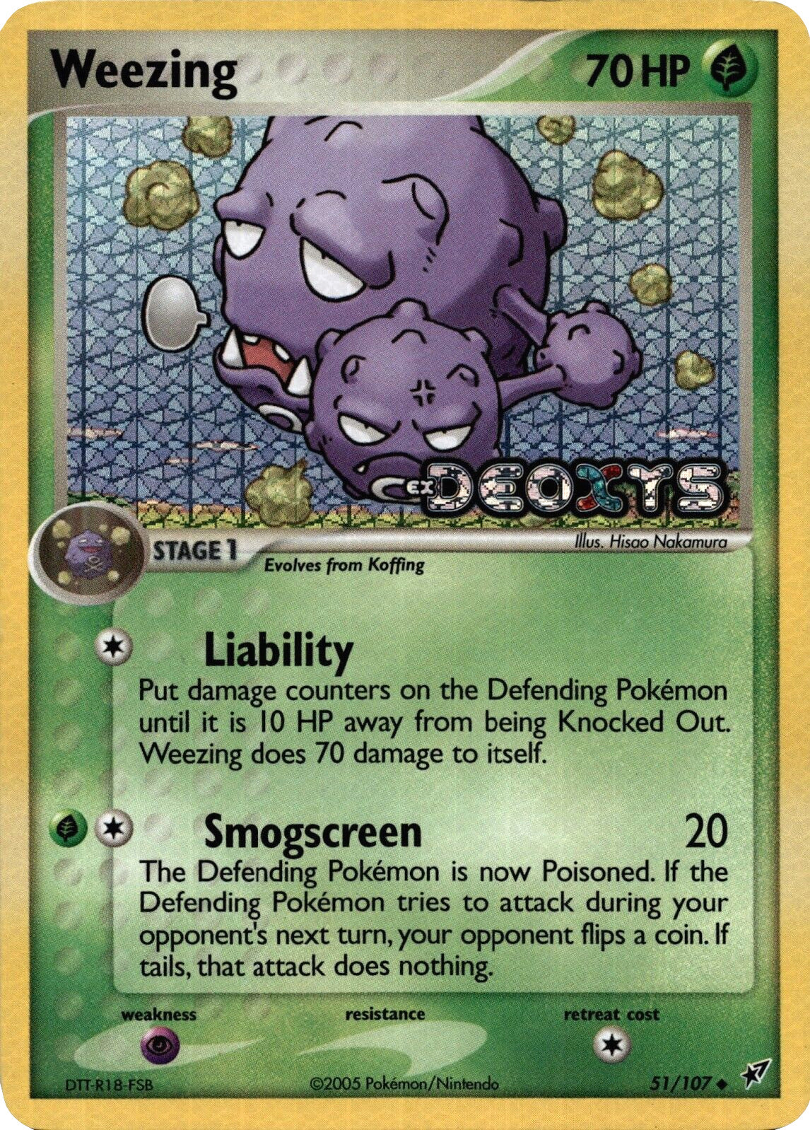 Weezing (51/107) (Stamped) [EX: Deoxys] | Chromatic Games