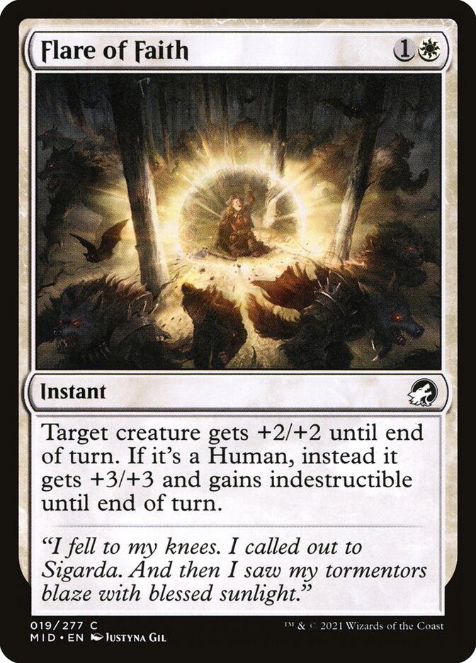 Flare of Faith 19/277 (Innistrad: Midnight Hunt)  | Chromatic Games