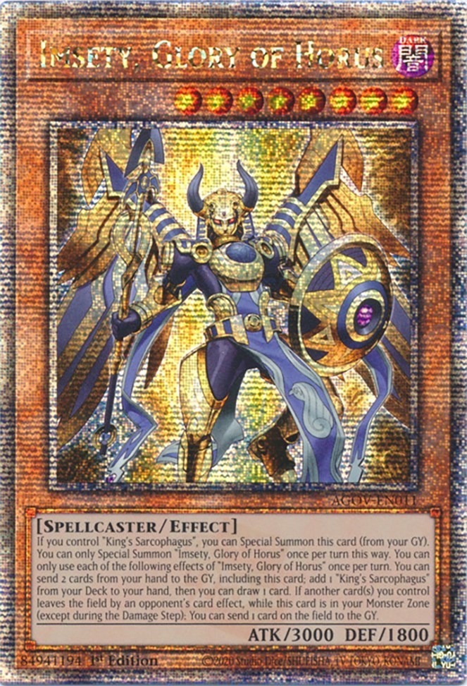 Imsety, Glory of Horus (Quarter Century Secret Rare) [AGOV-EN011] Quarter Century Secret Rare | Chromatic Games