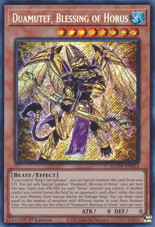 Duamutef, Blessing of Horus [AGOV-EN012] Secret Rare | Chromatic Games