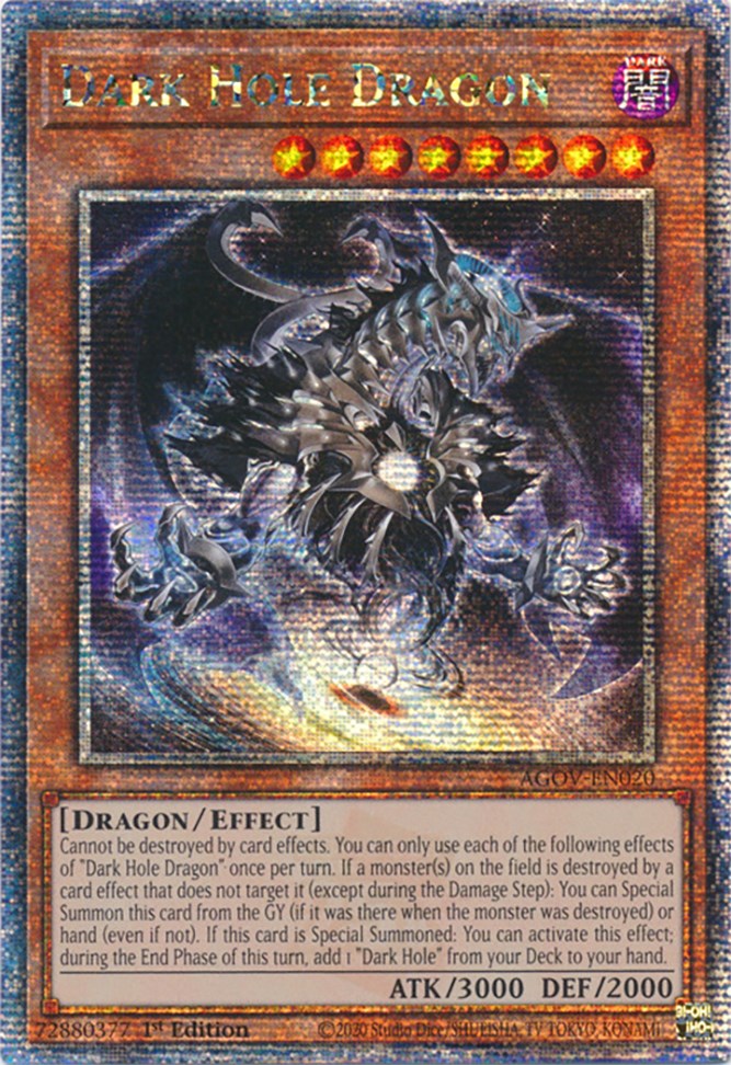 Dark Hole Dragon (Quarter Century Secret Rare) [AGOV-EN020] Quarter Century Secret Rare | Chromatic Games